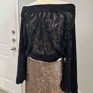 Free People Ginger Berry Sheer Top